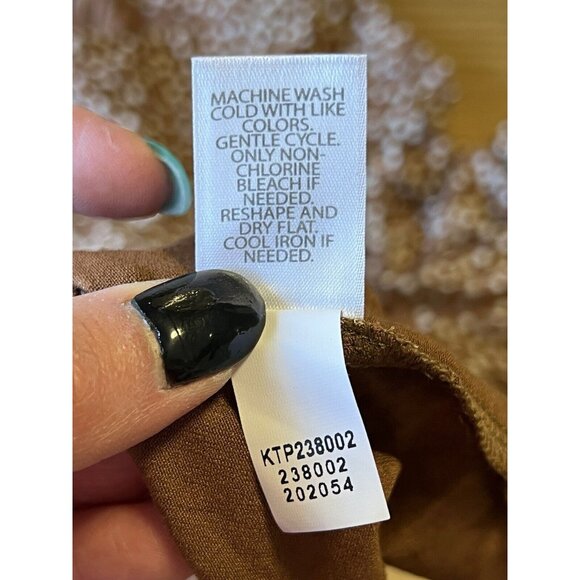 Womens J Jill Wearever Collection Polka Dot Top 3/4 Sleeve Brown Size Medium P‎ - Picture 7 of 12